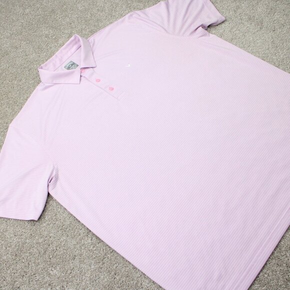 Callaway Opti-Dri Polo Shirt Mens 2XL XXL Pink Polyester Short Sleeve Pullover - Picture 7 of 13